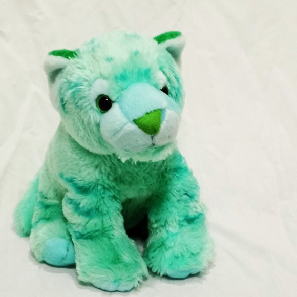 Tiger Cub Mint Green Plush Stuffed Animal 12" Wild Republic 2015 Toy Big Cat - Picture 9 of 9